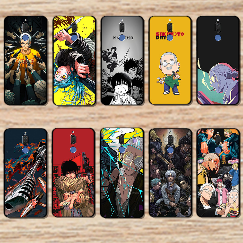 สําหรับ Huawei Nova 2 Lite 2i 3 3i 4E 5i 5T 7 SE 8i G10 SAKAMOTO DAYS สีดําขอบเคสโทรศัพท์ TPU | ยืดห