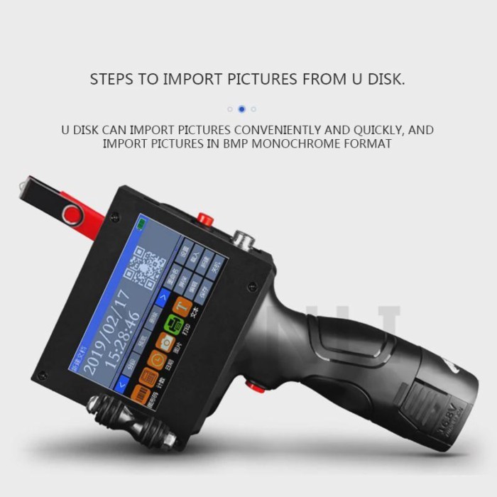 Handheld Smart Inkjet Printer Portable Automatic Date Printer Coding Machine Label Barcode QR Code