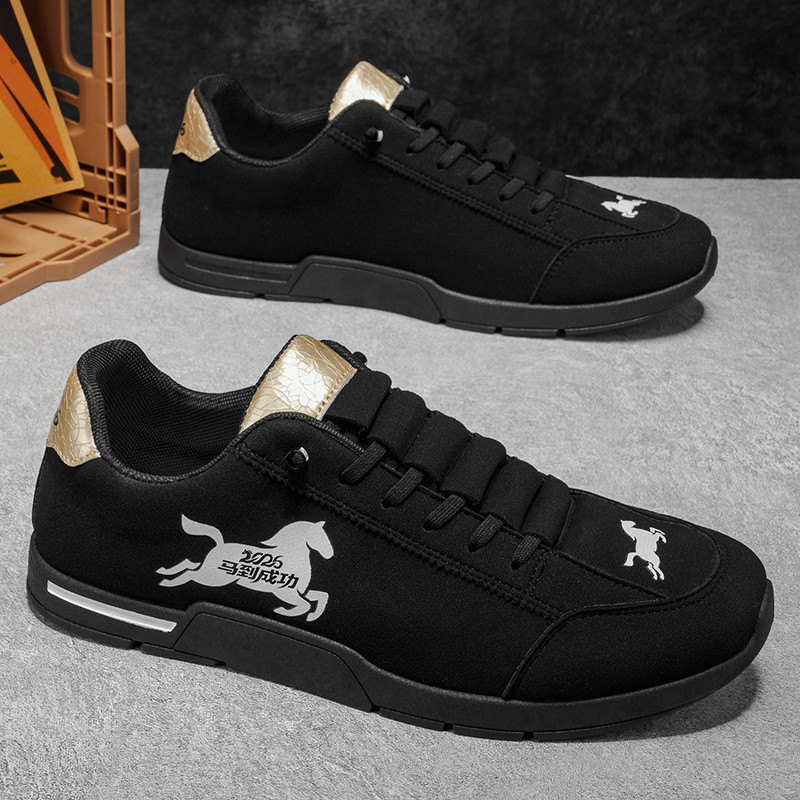 รองเท้ายืนยาวไม่เหนื่อยแฟชั่น Casual รองเท้าผู้ชาย Peas รองเท้าสีแดงรองเท้าผู้ชายฤดูหนาวกีฬารองเท้าล