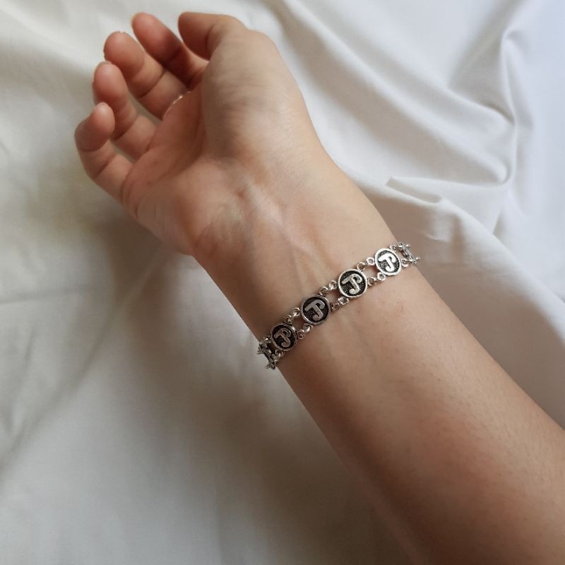 Namo silver bracelet สร้อยข้อมือเงินแท้ ลาย หัวนะโม เครื่องรางนำโชค สร้อยเงินแท้ ป้องกัน สิ่งชั่วร้