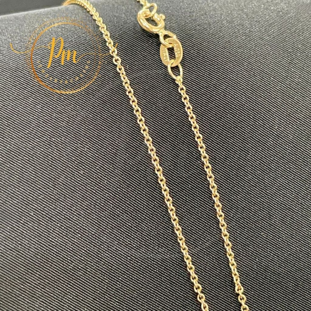 สร้อยคอทองแท้ PM ตะขอก้ามปู ทองคำแท้ 18k Italy (750) ลายทิฟฟานี มีใบรับประกันจากทางร้าน