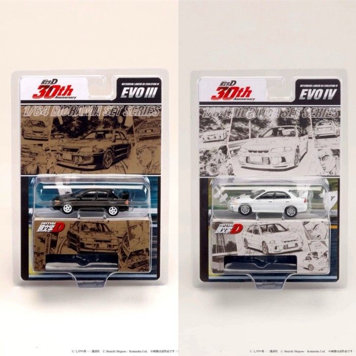 HobbyJapan 1: 64 Mitsubishi EVO 3 4 EG6 Initial D 30th Anniversary Alloy Car Model