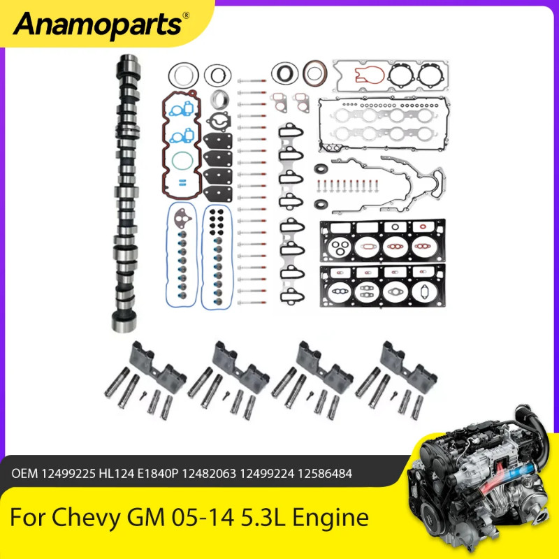 Engine Parts AFM Lifters Camshaft Head Gasket Set Bolts Cam Fit 5.3 L For Chevy GM 05-14 5.3L 12499