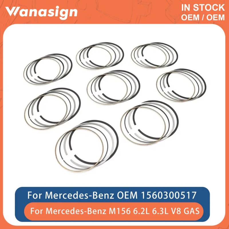 Engine Piston Rings Set Φ102MM STD Fit 6.2 6.3 L For Mercedes-Benz C63 E63 AMG C219 W204 W164 W211