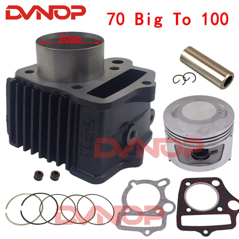 Motorcycle Cylinder Piston Kit For 50mm HONDA ATC70 CT70 C70 TRX70 CRF70 CRF70F DAX70 ST70 XR70 70C