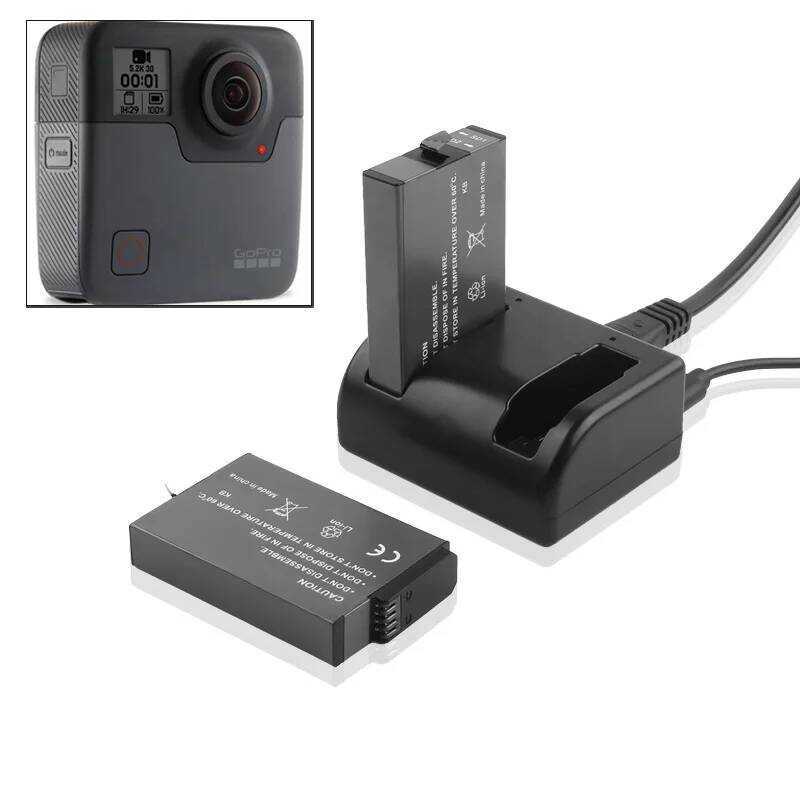 C 2720Mah For Gopro Fusion Battery/ 2 Slots Batter Charger For Gopro Fusion 360Degree Action Waterp