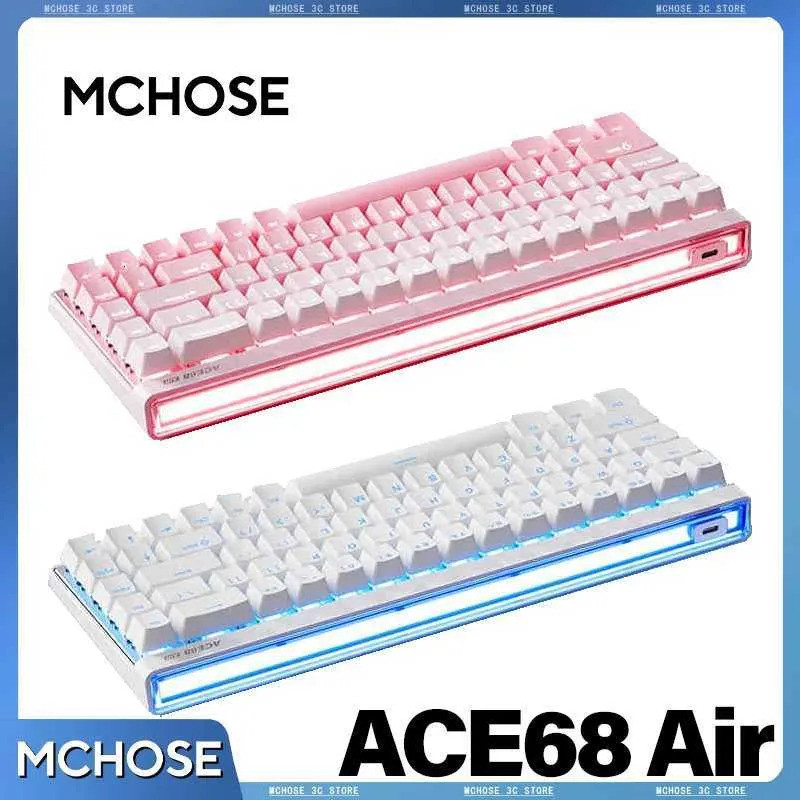 Mculies Ace68 Air Gaming Keyboard Hall Effect 505 มม.Rep Trigger 8K Polling Rate แบบไดนามิก RGB Ligh