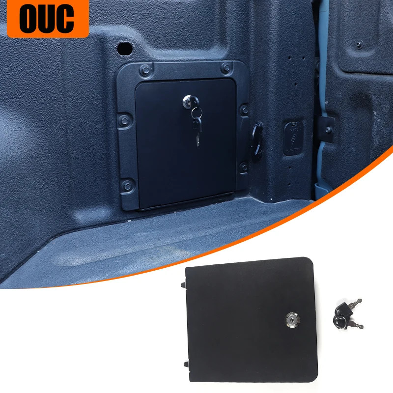 For Ford Maverick 2022-2025 Aluminum Alloy Car Trunk Bed Side Storage Box Security Lockbox Cover wi