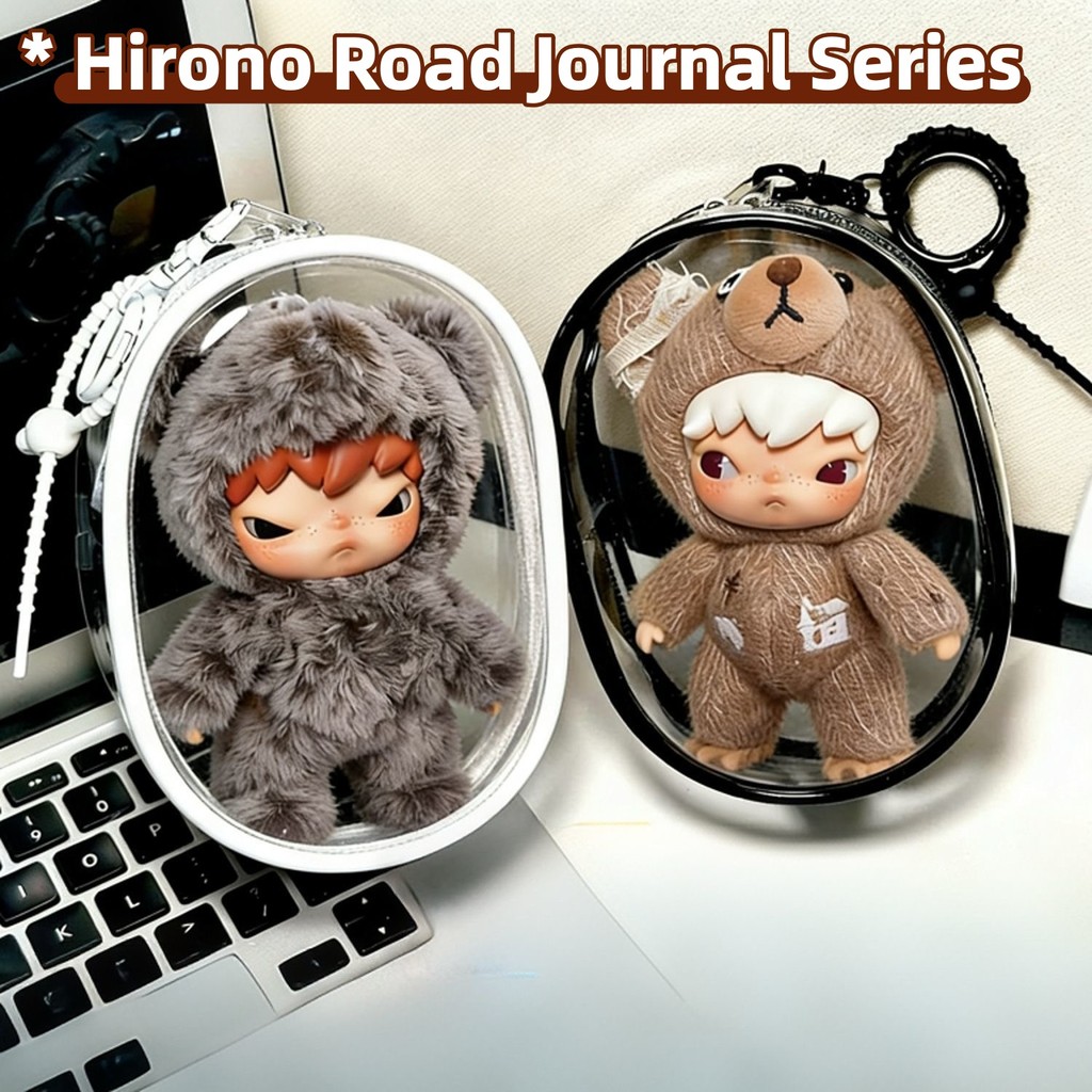 18 ซม.Hirono Road Journal Series ตุ๊กตา Universal โปร่งใสกันน้ําป้องกันกรณีตุ๊กตาตุ๊กตา HD Clear กล่องเก็บไวนิลรูปจี้กระเป๋า