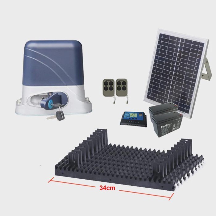 Solar Full Kit 500KG Automatic Sliding Gate Opener With Racks
