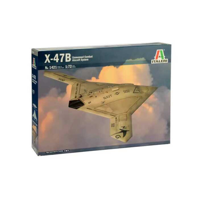 ITALERI 1421 โมเดลประกอบโดรน X-47B ของสหรัฐฯ ขนาด 1/72