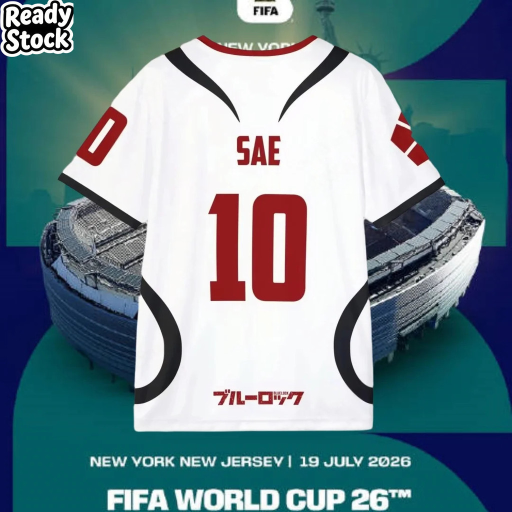 3D พิมพ์อะนิเมะเสื้อสีฟ้าล็อค Sae Itoshi บทบาทเล่นผู้ชายผู้หญิงเสื้อยืด Oversize แขนสั้น Tees กีฬาชา