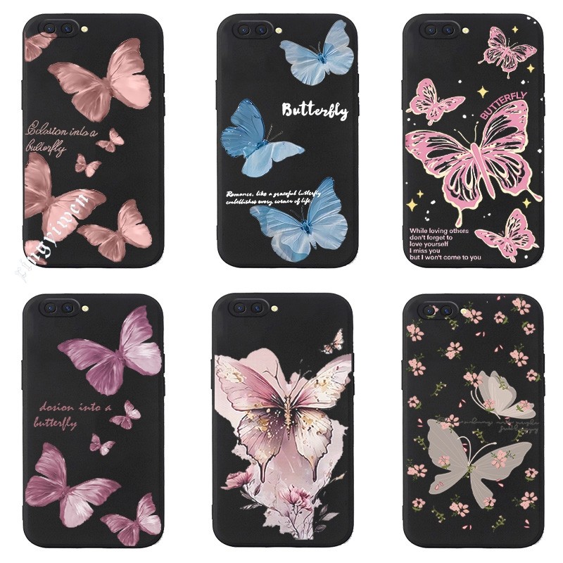 เคสกันกระแทกผีเสื้อกลวงคริสตัลสีฟ้าเข้ากันได้สําหรับIphone SE 2020 SE 2022 SE 2016 Gloss TPU