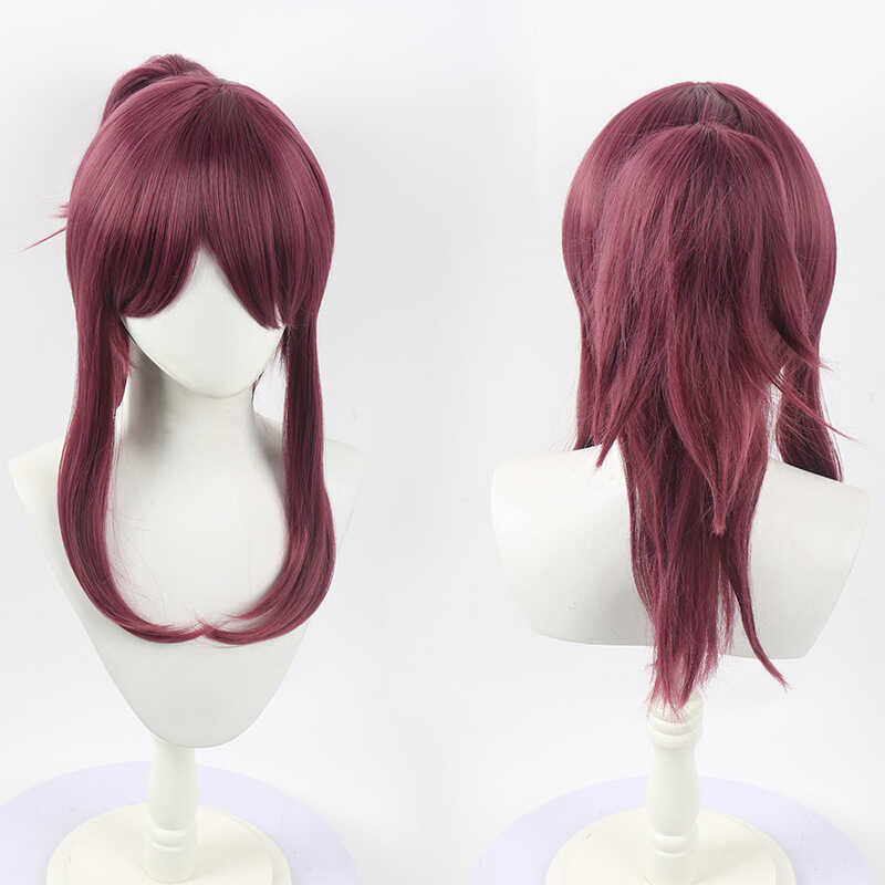 วิกผมโคสเพลย์ Akali จาก KDA ใน League of Legends กับอุปกรณ์ยึดผมสำหรับสร้างทรงหางม้า