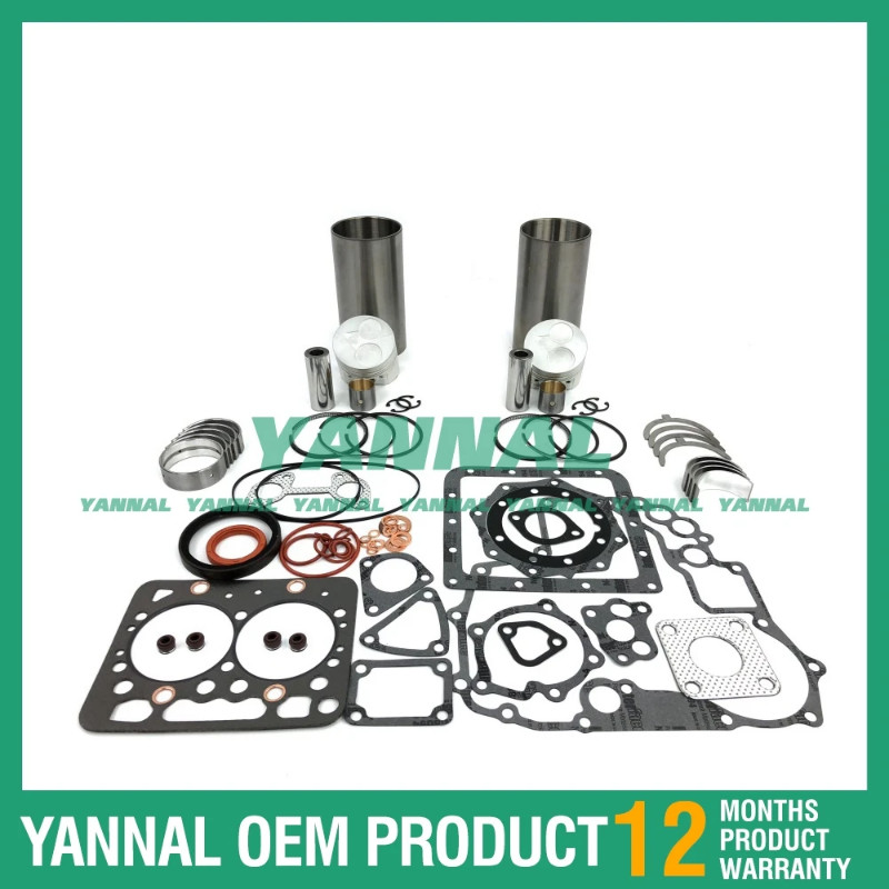 Cylinder Liner Kit With Gasket Set Bearing For Kubota B6000 Excavator Engine Parts