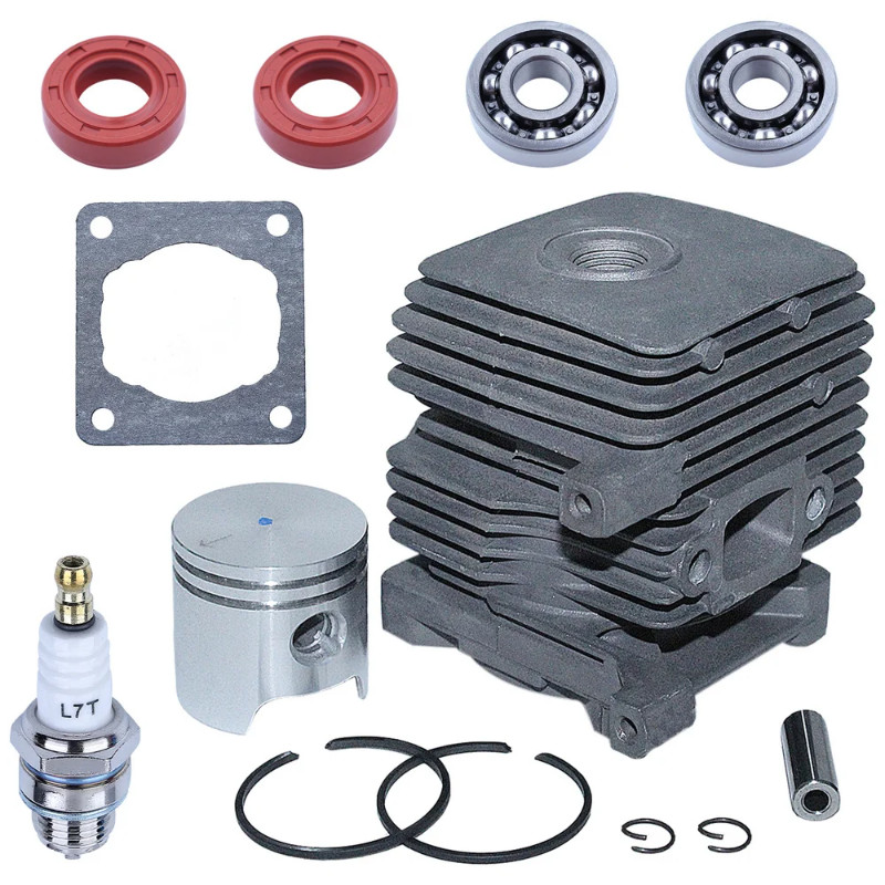 Cylinder Piston Kit 34mm For Stihl Fs38 Fs45 Fs46 Fs55 Km55 Hl45 Fs45L Fs45C Fs46C Km55C Km55R Km55