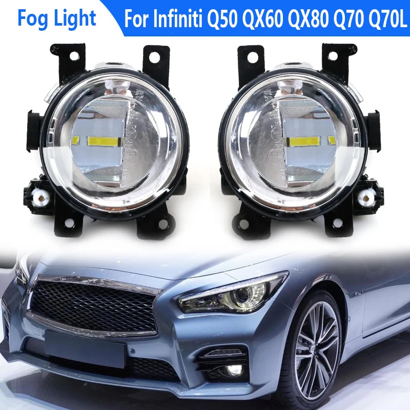 LED Fog Light For Infiniti Q50 2014-18 QX60 QX80 2015-17 Q70/Q70L/Q70 2015 Fog Light Light Lamp Ass