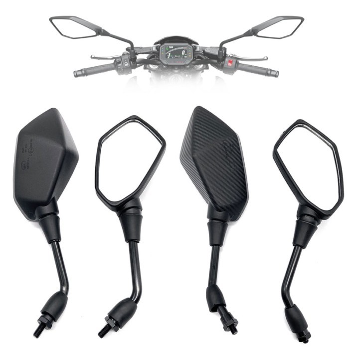 2022 NEW Universal Motorcycle mirror Carbon side Rearview For kawasaki Z900 Z1000 Z800 Z750 Z650 Z3