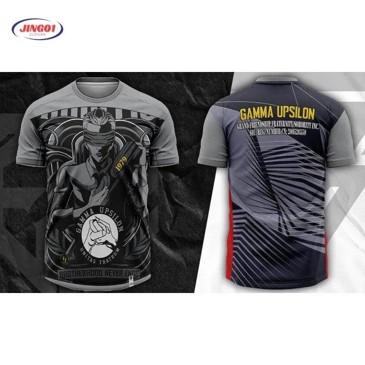 (JING01)B0d7d unisex TSHIRT โลโก้ชื่อปรับแต่งฟรี - เสื้อยืดผู้ใหญ่และเด็ก comlimated gam upsilon 197