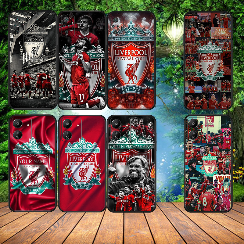 นุ่มสีดํา Vivo V7 plus Y75 Y79 V11 Pro V15 Pro V19 V20 V21 Liverpool6 เคสโทรศัพท์