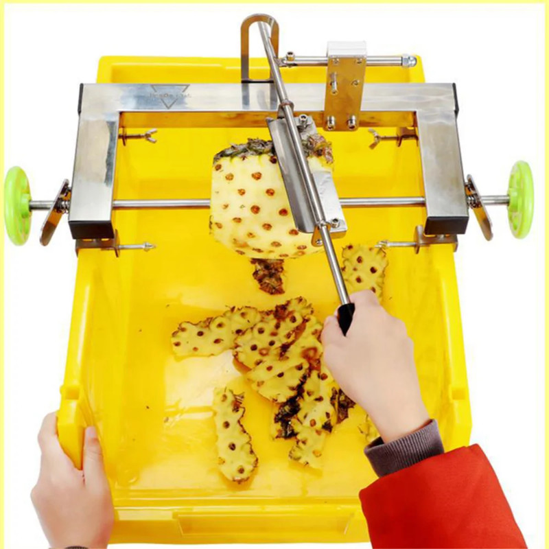 Stainless Steel Pineapple Peeler Semi-Automatic For Kitchen Pineapple Peeler Eye Remover Hand Crank