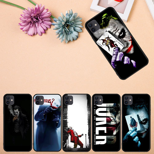 นุ่มสีดํา iPhone 5s SE 6s 6 Plus 7 8 Plus X XS XR XS Max 17 air 17pro max joker1 เคสโทรศัพท์