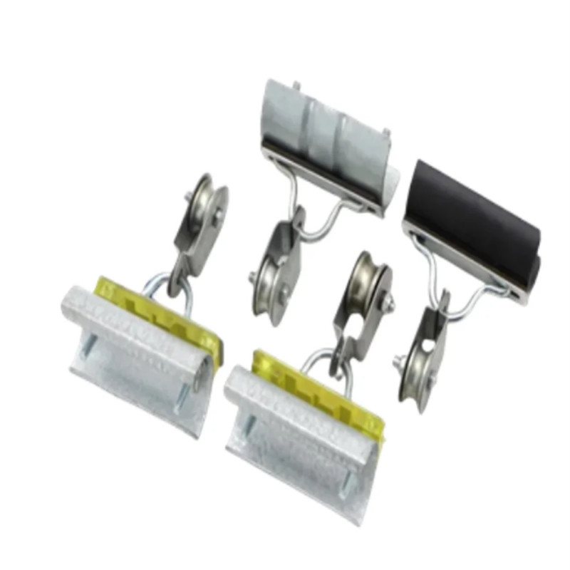 Crane Flat Cable Suspension Pulley Thickened Rubber Pad Drag Wire Small Pulley Steel Tile Bearing