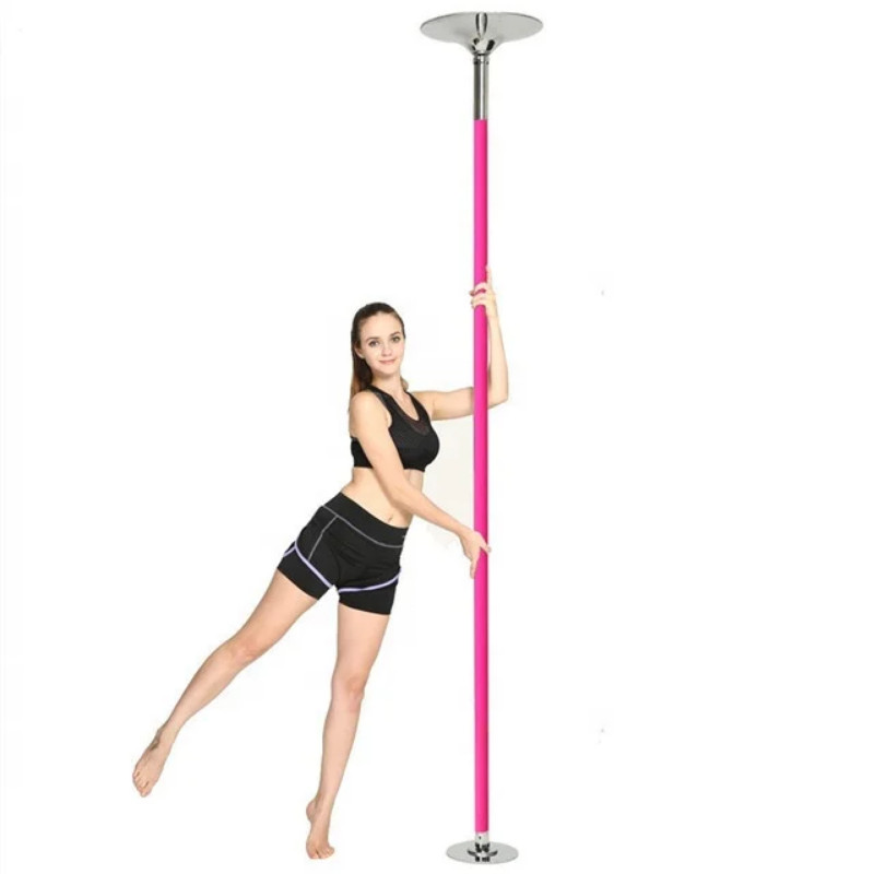 2022 portable folding freestanding gel grip silicone pink dance pole lupit dancing pole flying danc