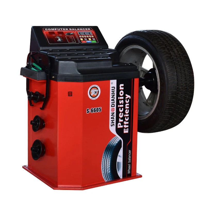 S-6605 Car Tire Balancing Machine 220V/0.25kw Tire Dynamic Balancer Wheel Rim Balance Automatic Spi