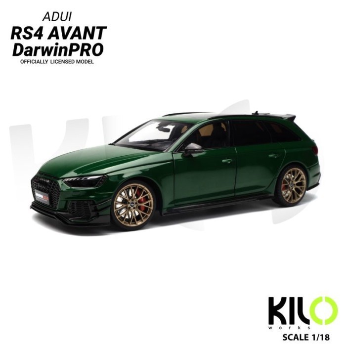 AUTOKOL 1: 18 2022 Audi Audi RS4 B9 Avant Alloy Full Drive Car Model กิโล