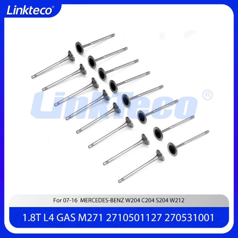 Engine part 16X Exhaust Intake Valve Fit 1.8 L T For 07-16 1.8T MERCEDES-BENZ W204 C204 S204 W212 M
