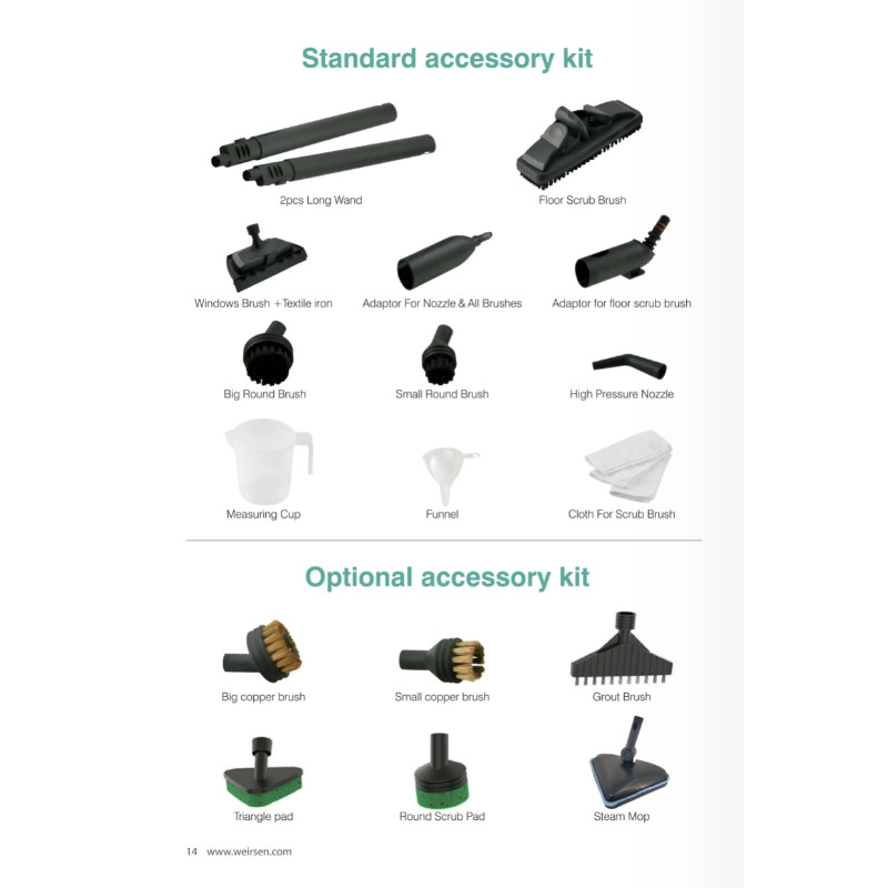 Steam Cleaner WJ528 Steam Sterilizer Cleaning Machine Accessories Steam Gun Steam Hose High Tempera
