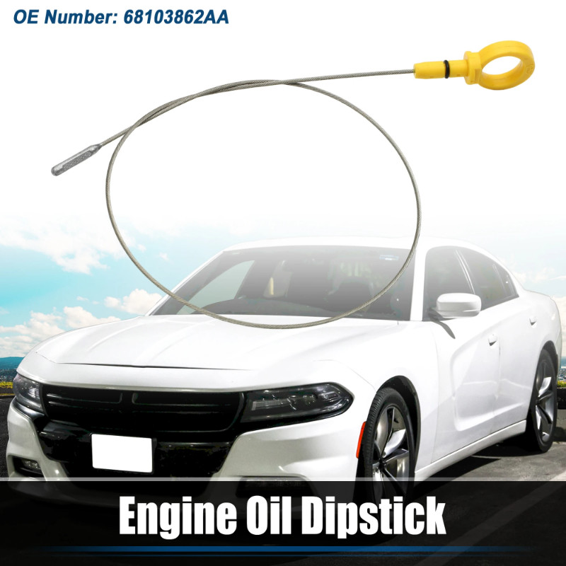 UXCELL 1 Pcs Engine Oil Fluid Level Dipstick for Jeep Wrangler 3.6L V6 A/T 4X4 RUBICON 2012-2018 No