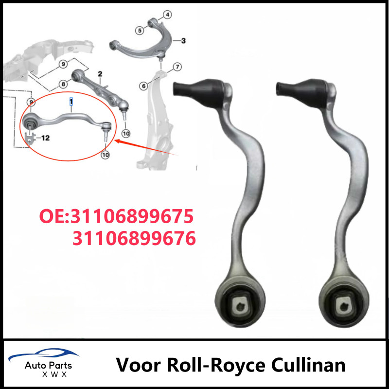 Ophanging Buigen Onderste Bedieningsarm Voor Roll-Royce Cullinan Oem 31106899675 31106899676