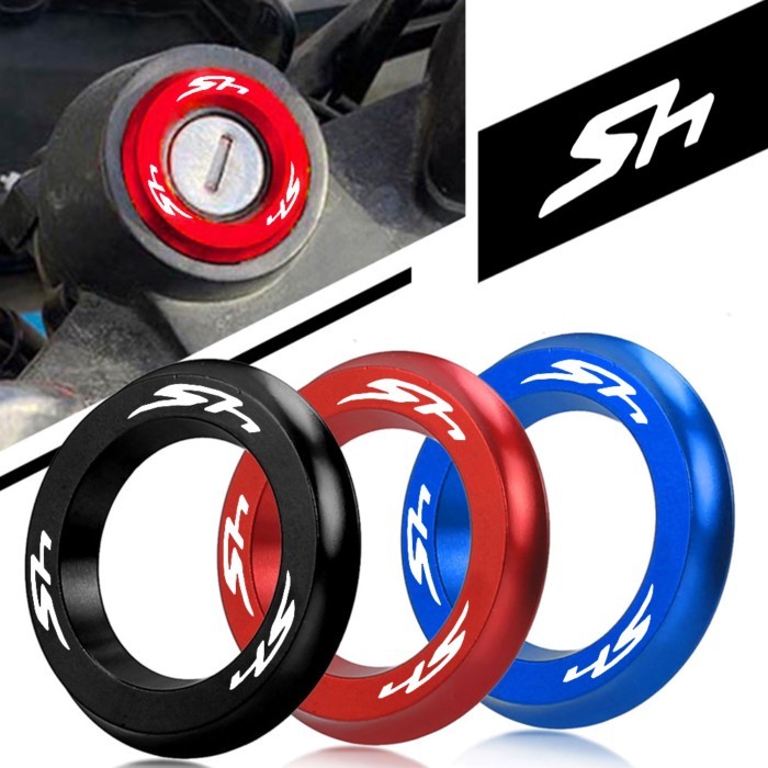 For HONDA SH125 SH125i SH300 SH300i Motorbike Decorative RING Aluminum Accessory lgnition Switch Co