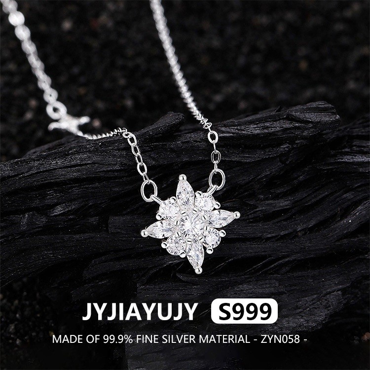 JJYJIAYUJY 100% ทั้งหมด Original Fine Silver S999 จี้สร้อยคอ Star ฝัง Zirconia ในสต็อกสําหรับ Hypoa