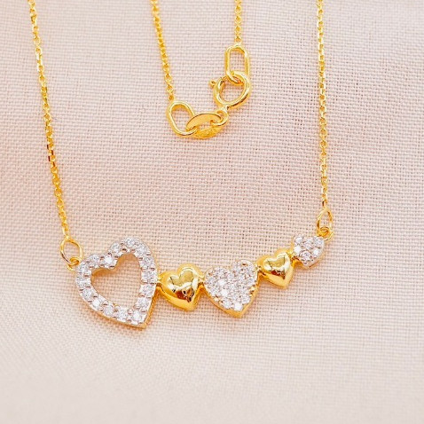 [ PCPY Jewelry ] สร้อยคอพร้อมจี้เพชรแท้น้ำ100  ทองคำแท้9K (ทอง37.5%) เพชรเบลเยี่ยมแท้ ขายได้ [9KPN1