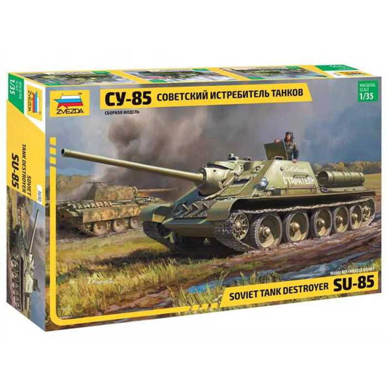ZVEZDA 3690 SU-85 1:35 Armored Vehicle Model