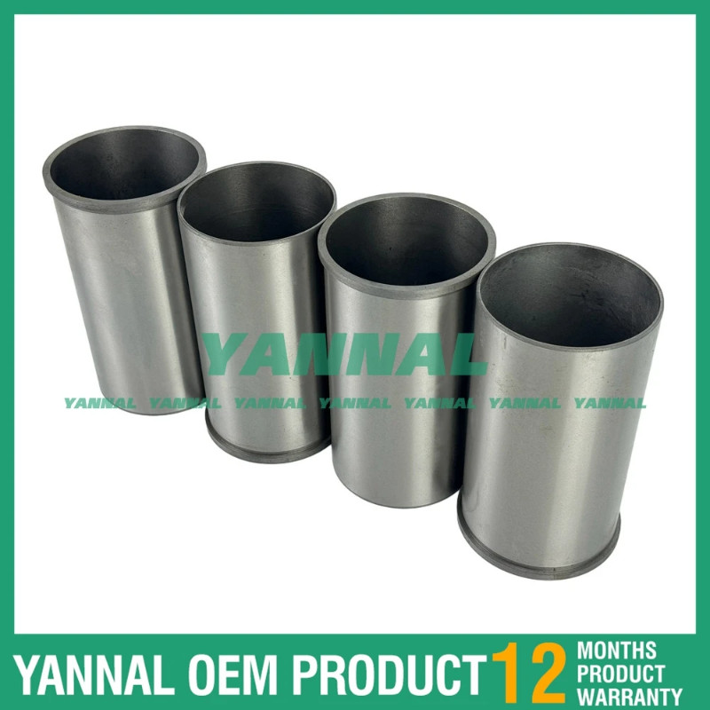 4PCS Cylinder Liners Grade 2 For Isuzu 4JB1 4JB1T Engine Mustang Bobcat