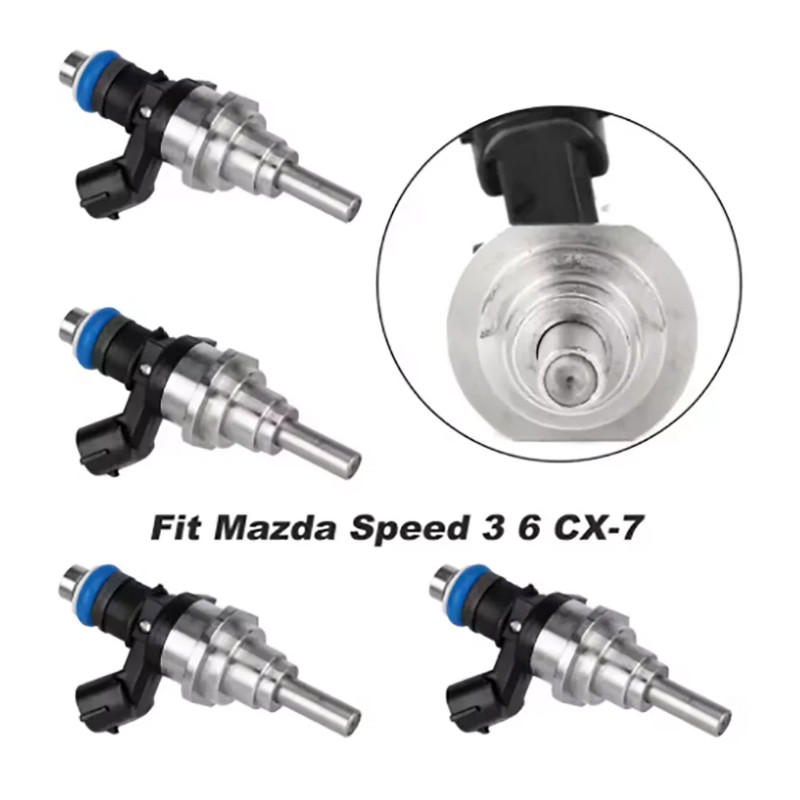 4PCS Fuel Injectors For Mazda Speed 3 6 CX-7 Turbo 2.3L 3K9-13-250A L3K913250A E7T20171 Car Engine