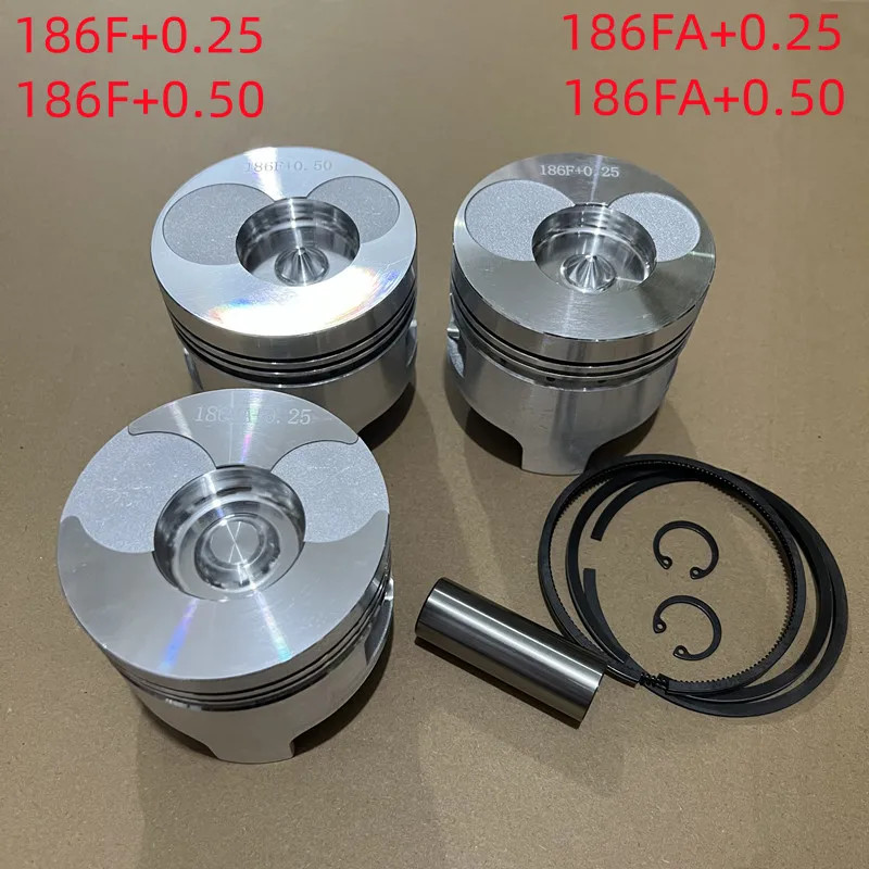 186F 186FA Piston ring pin snap ring kit For 186F+0.25 / 186F+0.50 186FA+0.25 186FA+0.5 Chinese die