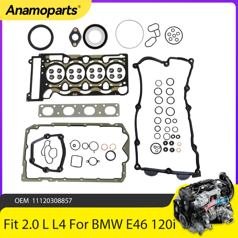 Engine Cylinder Head Gasket Set Fit 2.0 L L4 GAS DOHC N46 N42 For 01-07 BMW E46 E87 318i 316i 120i