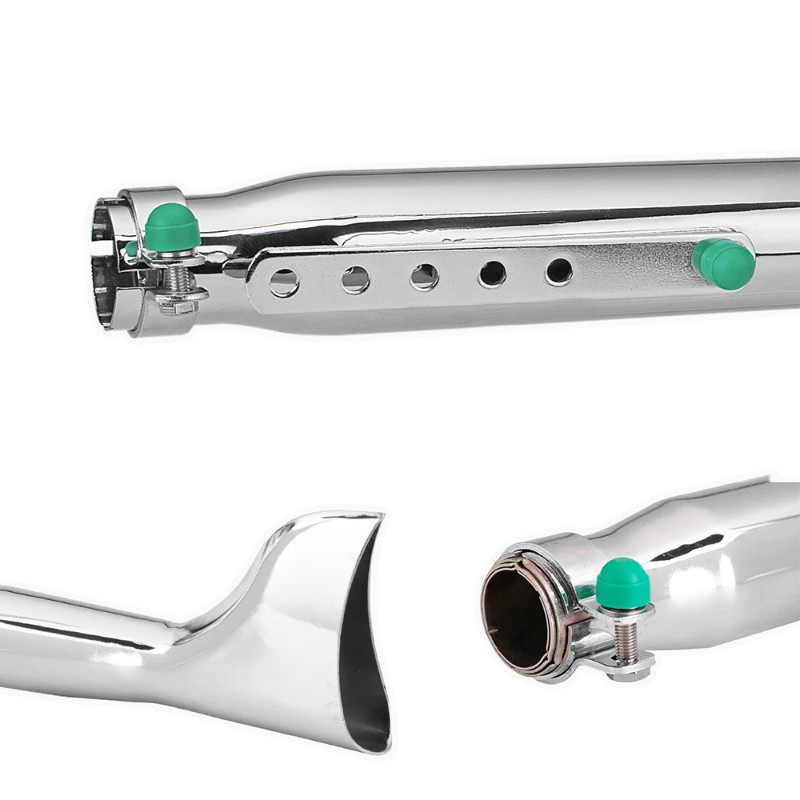 Motorcycle Retro Silver Fishtail Exhaust Muffler 24HP 32HP Engine Part Case for Ural K750 M1 M72 R7