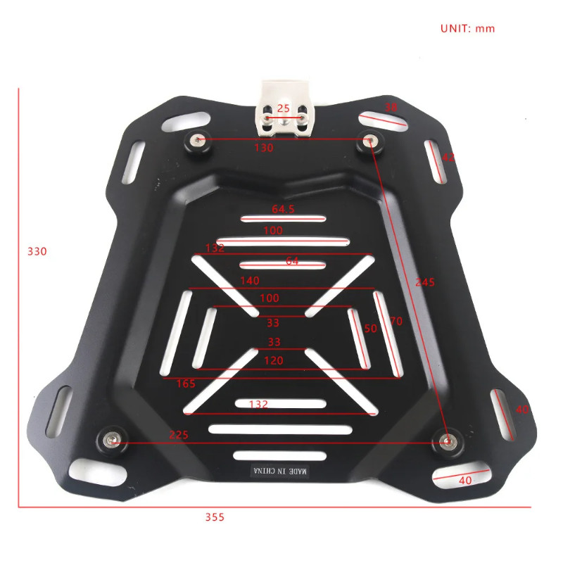 45l/55L/65L Steel Plate Tail Box Quick Release Base Stamping Bottom Plate Motorcycle Tail Box Rack