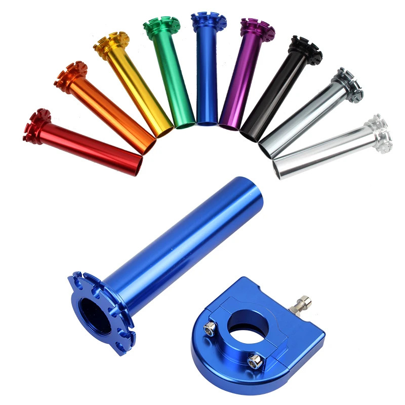 Motorcycle 7/8" 22mm Aluminum Throttle Grip Twist Quick Action Gas Throttle Settle With Cable For D