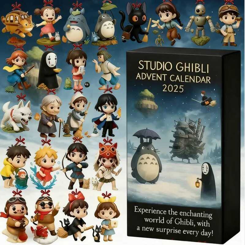 C Claic Studio Ghibli Anime Chritma Advent Calendar Trendy Countdown Bd Box With Toy Figure Collect
