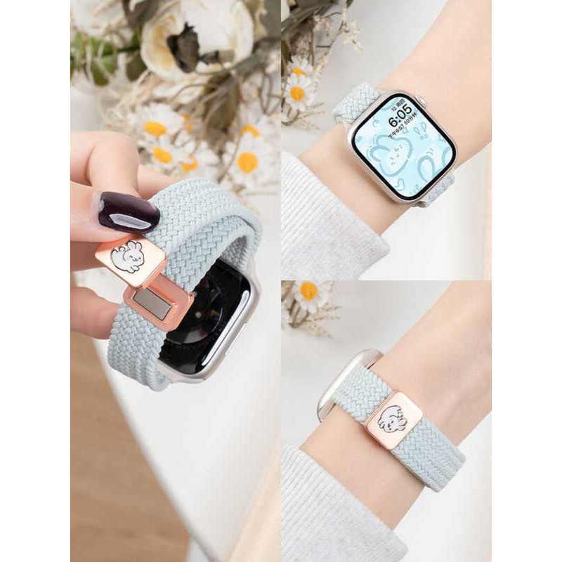 C Crafted Wearable Watch S7 S8 S S10 Band Fine Woven Nylon Sports Bracelet For Summer Fitness Track