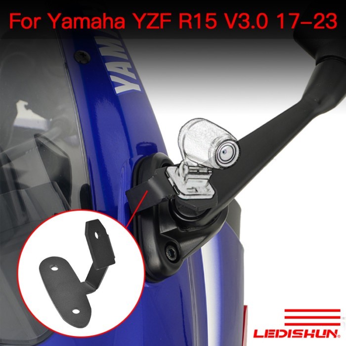 YZF-R15 Steel Left DVR Bracket Riding Navigation Automobile Data Recorder Bracket for YAMAHA YZF R1