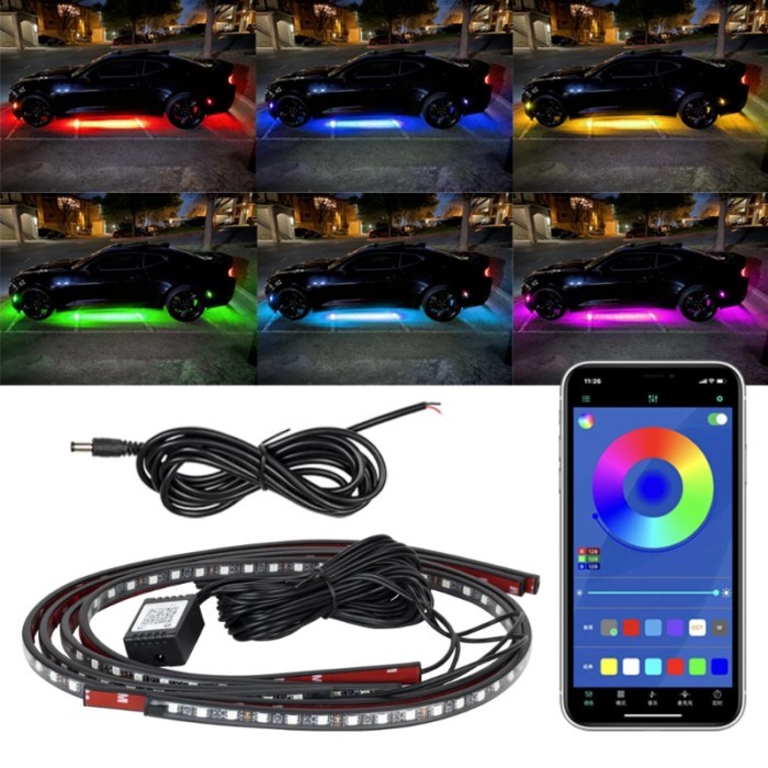 Neon Car Charssis Flexible LED Strip Light LED Underbody RGB Lights Auto DIY Flexible Ambient Light