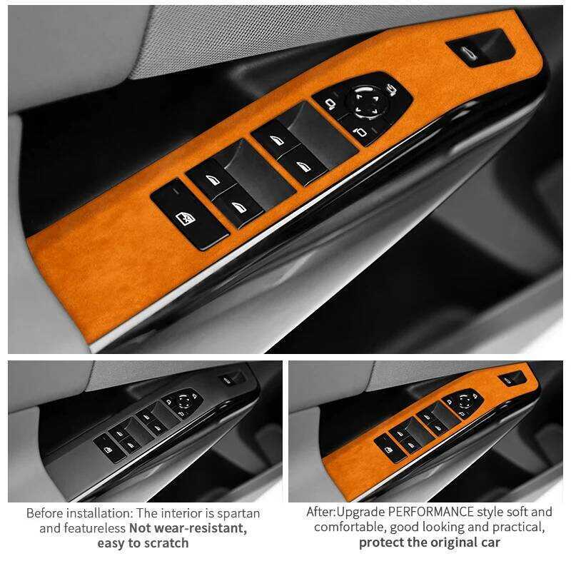 ▥ For BMW X3 G48 G45 2025- Car Window Switch Lifter Panel Trim Frame Cover Sticker Tuning Made